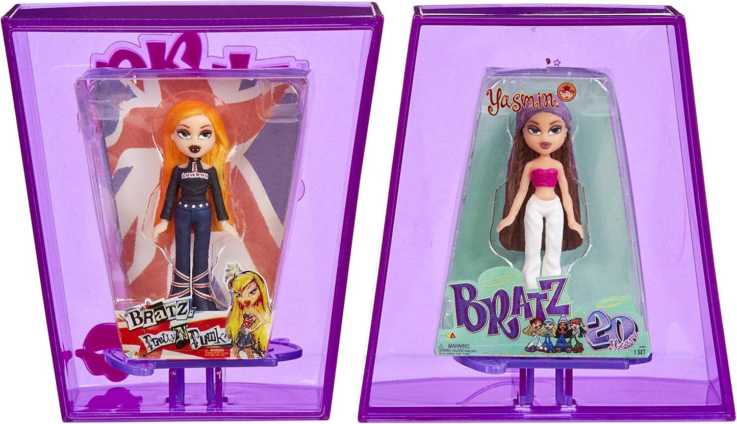 Bratz Miniverse MGA's Y2K Nostalgia Flashback Minis Limited Edition-dukker - OVERRASKELSESPAKKE - 2 Bratz Mini-dukker og udstillingshylster - Fantastisk gave til børn og samlere 6+