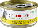 Almo Nature HFC Vådt naturligt kattefoder - kyllingelår, pakke med 24 (24 x 70 g)