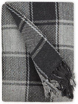 Frisco plaid, Genbrugsbomuld, Traditionel, Plaid, Til stol, sofa, sofa, plaid, tæppe, antracit, 127 X 152 Cm Senge og tæpper Emma Barclay