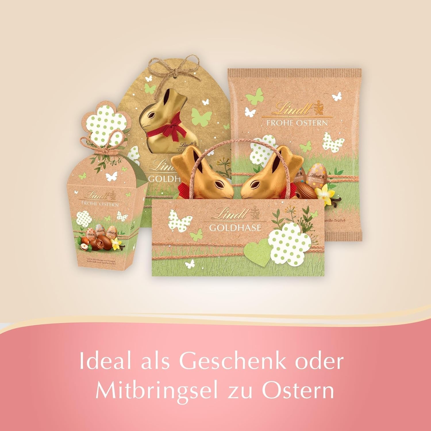 Lindt Chokolade | Mini Eggs Nature Edition | 170 g | Fin blanding af miniæg med nougat, mælkechokolade og vaniljetrøfler | Påskechokolade | Påskechokolade perfekt til at dele og nyde