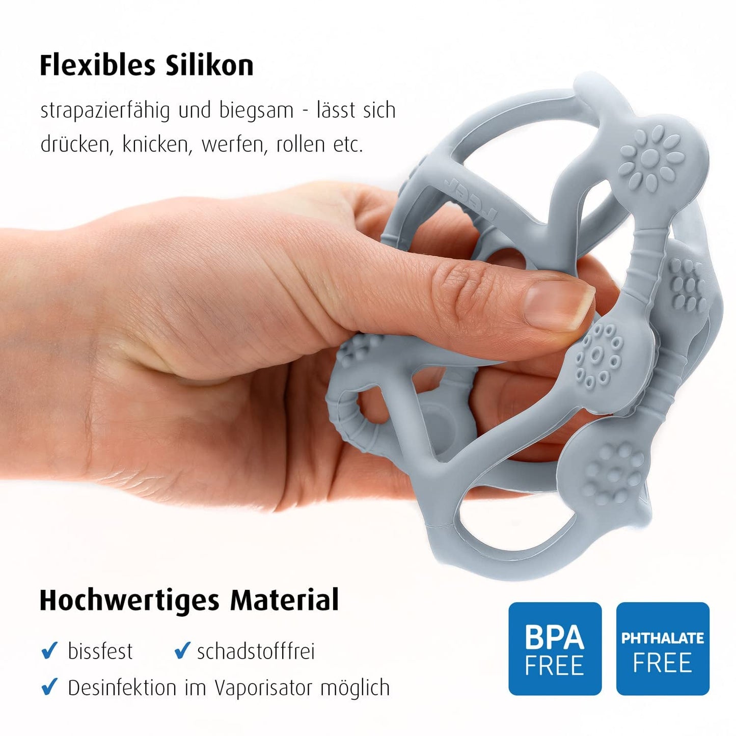 Reer Bite&Play Baby-biderbold og -fanger, bidering og legetøj til småbørn, fantastisk gave