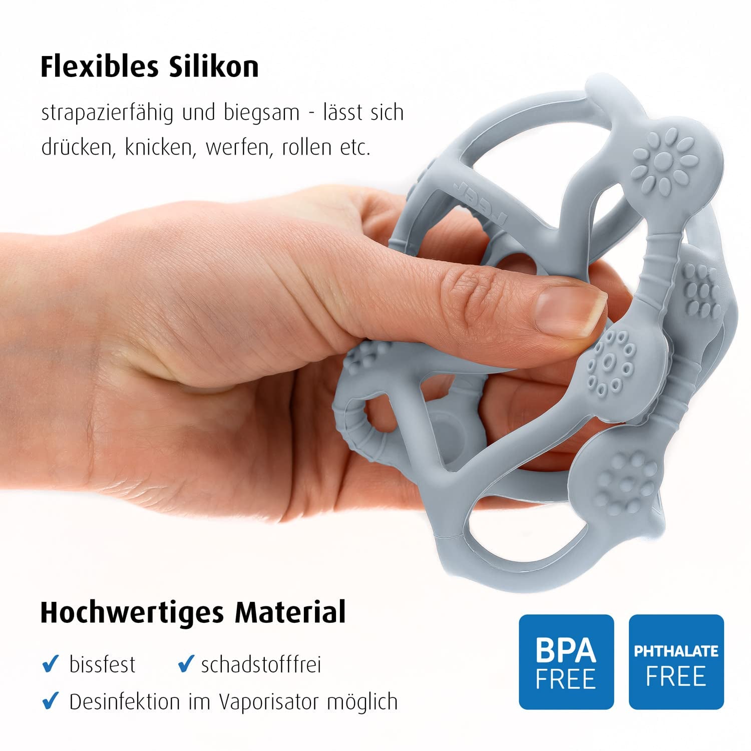 Reer Bite&Play Baby-biderbold og -fanger, bidering og legetøj til småbørn, fantastisk gave