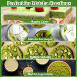 Alyvisun Matcha-sæt, 5-delt Matcha-tesæt med Matcha-tekande og Matcha-teholder, teske, teske, Matcha-tesæt til Matcha-elskere, ideel til begyndere og entusiaster