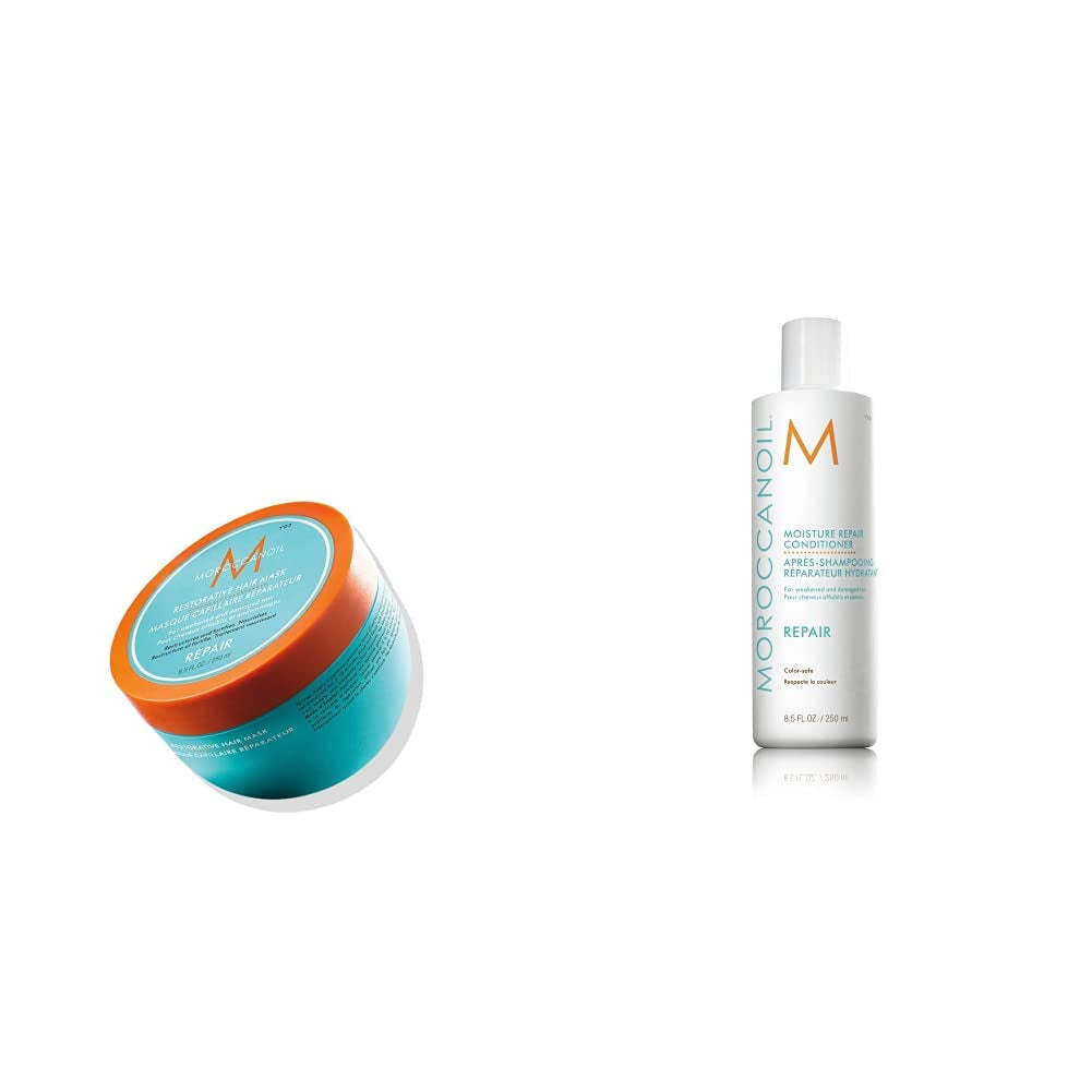 Moroccanoil hårstyrkende maske Naty Shop hårmaske 250 ml (1 pakke) Pakke med ekstra volumen shampoo