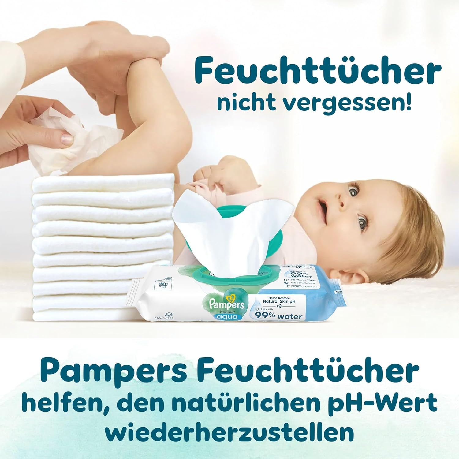 Pampers Harmony bleer størrelse 2, 204 bleer, 4 kg-8 kg, skånsom hudbeskyttelse med 100 % Pampers beskyttelse