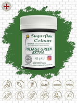 Sugarflair Max Concentrated Foliage Green Food Coloring, Højkoncentreret Marcipan og Fondant Food Coloring, Max Concentrate Pasta Coloring - 42g