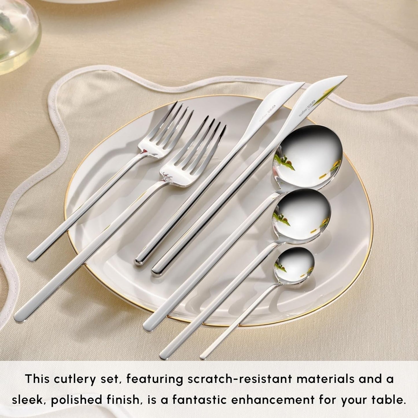 Karaca Focus Elegance, 84-delt bestiksæt, 12 personer Kitchen Naty Shop