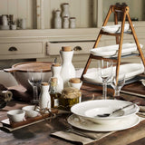 Villeroy & Boch - Artesano 6-delt porcelænssæt til 2, hvidt, tåler opvaskemaskine, mikrobølgeovn, bestiksæt, tallerkensæt, middagstallerkener, morgenmadstallerkener, middagstallerkener, premium porcelæn
