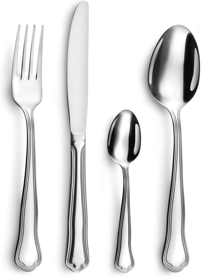 Amefa bestik CONTOUR URFE, 6 personer, poleret rustfrit stål, 24 stykker Kitchen Naty Shop