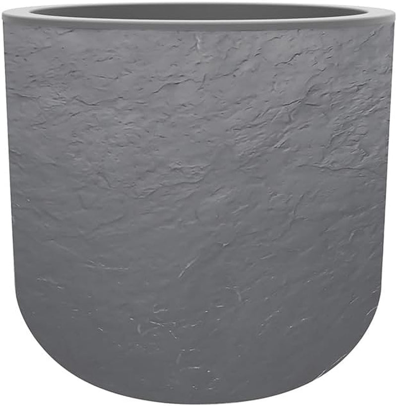 Rund gryde, 40 cm, Volcania'Up 32,5 l, stenlook, enkeltvæg, vandtankareal, Ø 38,5 x H. 36,8 cm, antracitgrå