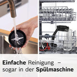 Bosch Standmixer Vitapower Serie 4 MMB6174SN, Verbesserte Version, Hochwertige Edelstahl-Klingen, 1,5L Glasbeholder, 0,6L To-Go-Flasche, Spülmaschinenfeste Teile, 30.000 U/Min, 1200 W, Sølvkøkken Naty Shop
