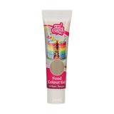 Madfarve Funcakes Gel Urban Taupe: Højkoncentreret madfarve til dej, creme, fondant, marcipan og kager. Nem dosering. Enkelt dråbe for at skabe levende farver. Halal. 30 g.