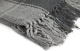Frisco plaid, Genbrugsbomuld, Traditionel, Plaid, Til stol, sofa, sofa, plaid, tæppe, antracit, 127 X 152 Cm Senge og tæpper Emma Barclay