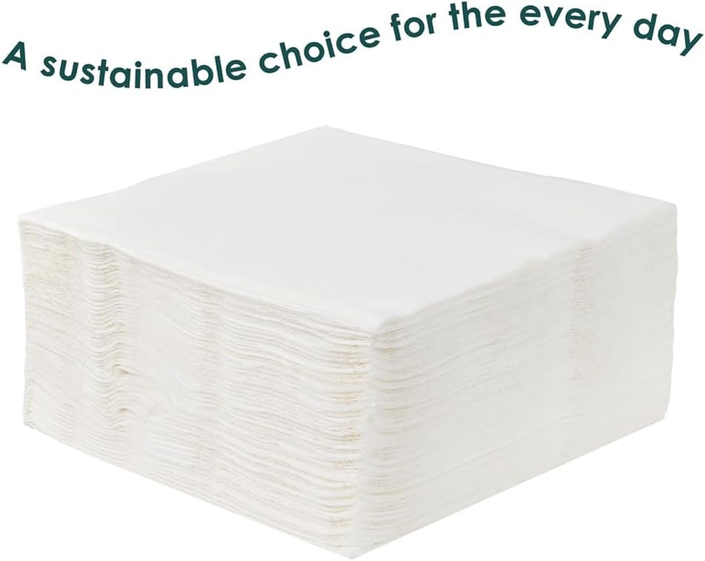 Table Kind 100 hvide bløde servietter i løs vægt, højkvalitetsservietter til fest, catering og daglig brug, FSC, bæredygtige og genanvendelige, fremstillet i EU | 2-lags | 33 cm