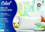 Pude, Bomuld, Percale, 50 X 70 Cm, Fin finish, Komfort, Percale, 100% Bomuld, Høj kvalitet, Blød, Made in France, Hvid 73130220 Naty Shop Standard Puder