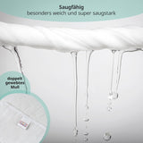 MAKIAN Muslin Squares, Pakke med 10, 80x80 cm, Oeko-TEX® Standard 100 Certified, 10 Premium Burp Cloths - Dobbeltvævede Stof Firkanter / Muslin Squares, Kog resistent - Hvid