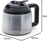 SYBF-CM025 Varm kaffemaskine, rustfrit stål, 1,2 liter, rustfrit stål