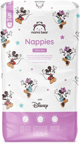 Mama Bear Disney Ultra Dry bleer størrelse 4 (8-14 kg), hvid, 84 stykker (1 pakke) Naty Shop størrelse 5 (10-16 kg) Enkelt pakke