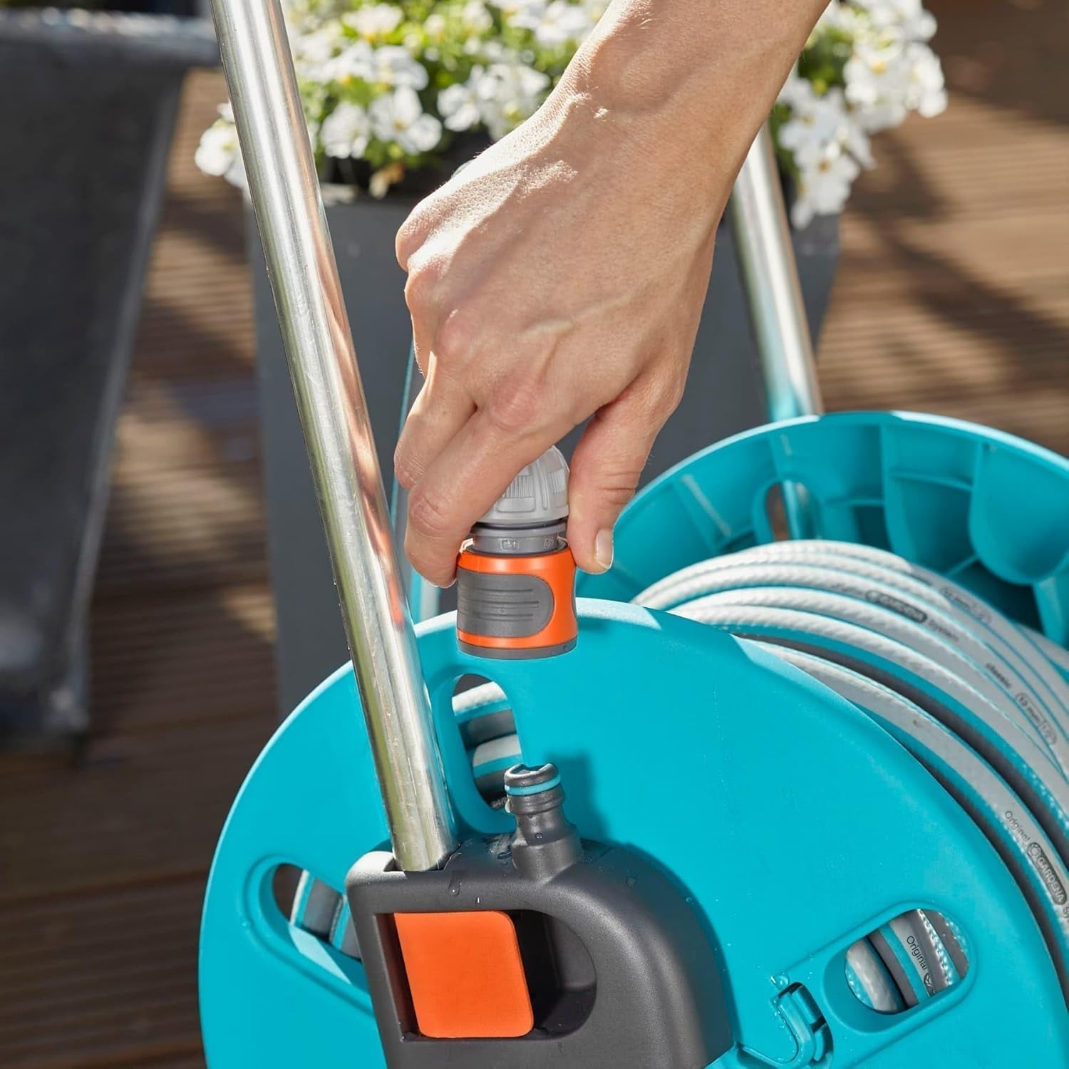GARDENA CleverRoll S slangevogn, slangetromle, kompakt opbevaring (18500-20)