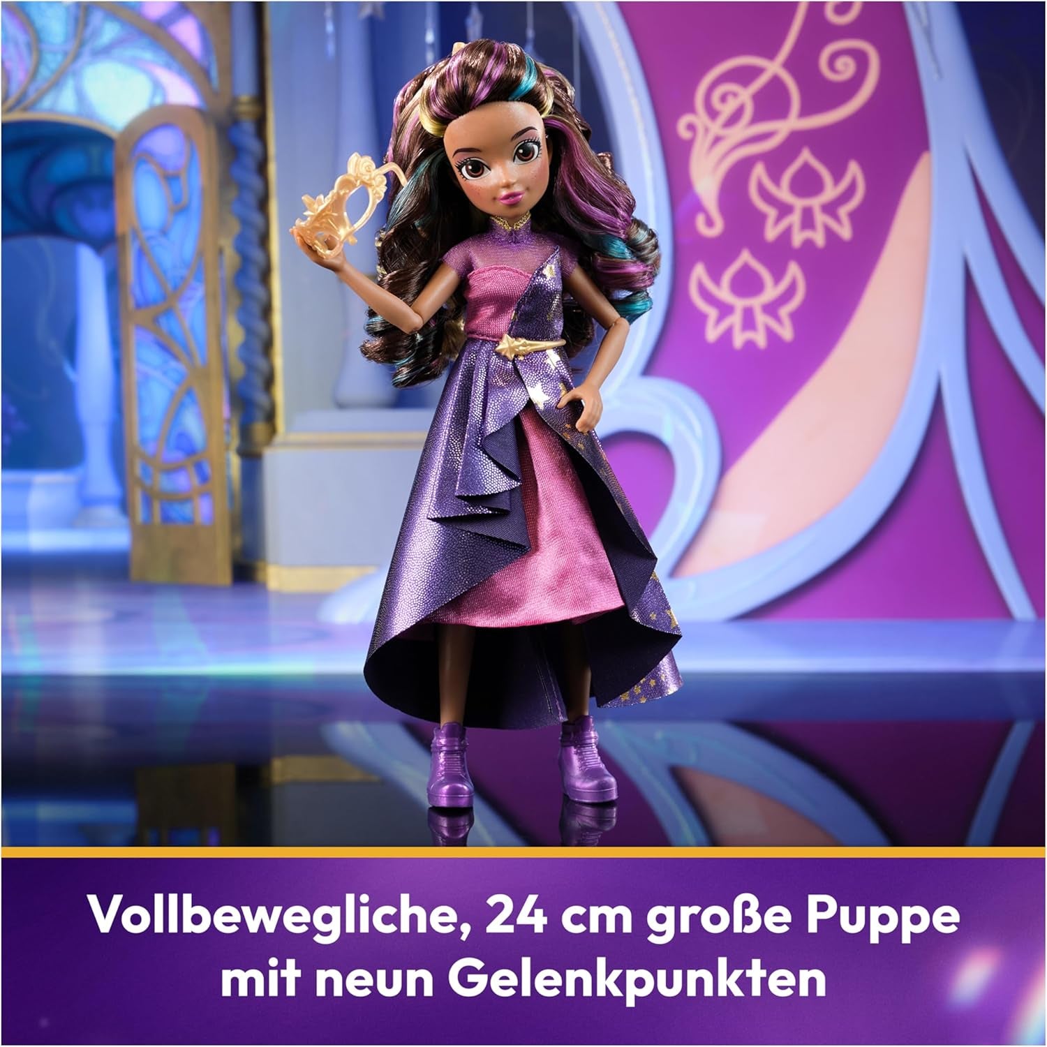 Unicorn Academy Deluxe Masked Ball Sophia - 24 cm dukke fra den populære Netflix-serie med 2 outfits, klassisk påklædning og rollespil, 4+ år Naty Shop Dolls