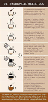 VietBeans Traditional – Ganze Kaffeebohnen – Traditionelle Trommelröstung – Hochwertiger vietnamesischer Kaffee – Geeignet für Fullyautomaten - 250g