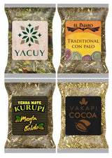 Yerba Mate tesæt ● Mango Tropicales Mate te 500G ● Mate tesæt 4X25G ● Mate te med frugt ● Yerba Mate te med mango, ananas, citron