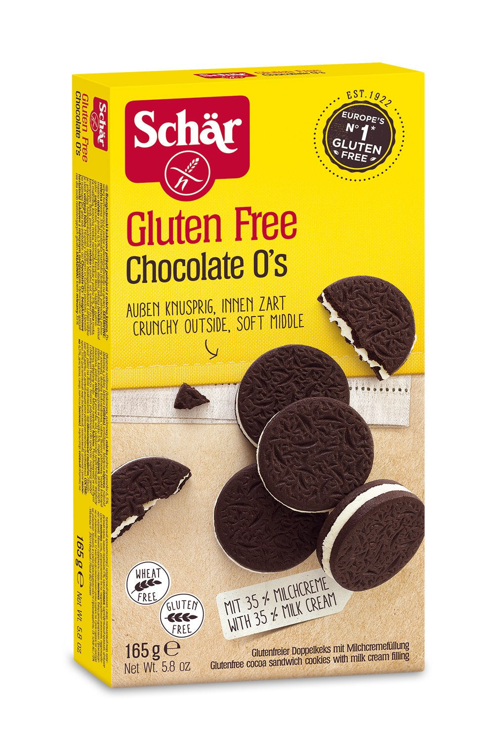 Glutenfri Chokolade O'S 165g, pakke med 6 stk