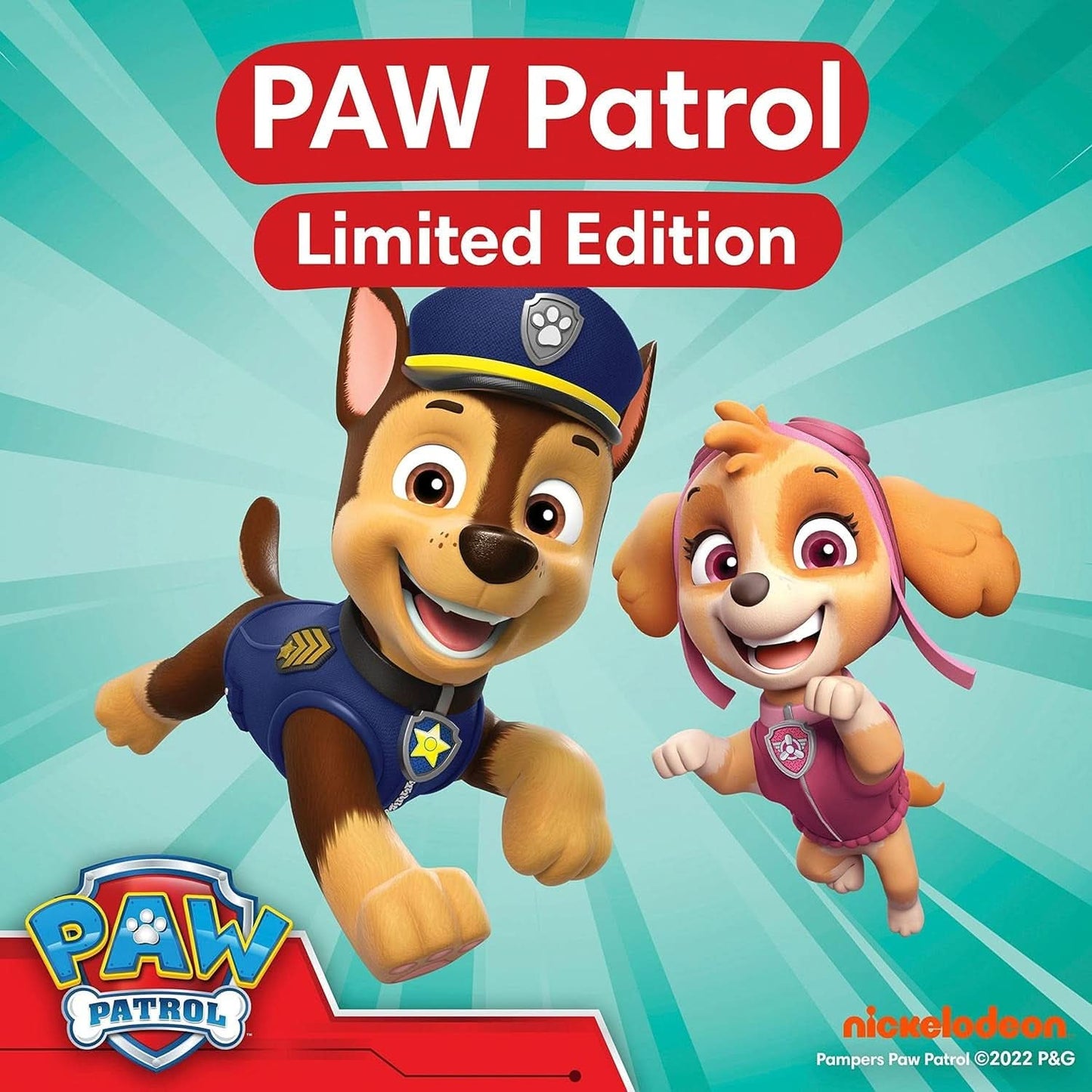Pampers bleer Paw Patrol Pants str. 5 (12-17Kg) Baby-Dry, Junior med Stop og Protect lomme, MÅNEDSÆSKE, 160 bleer Naty Shop