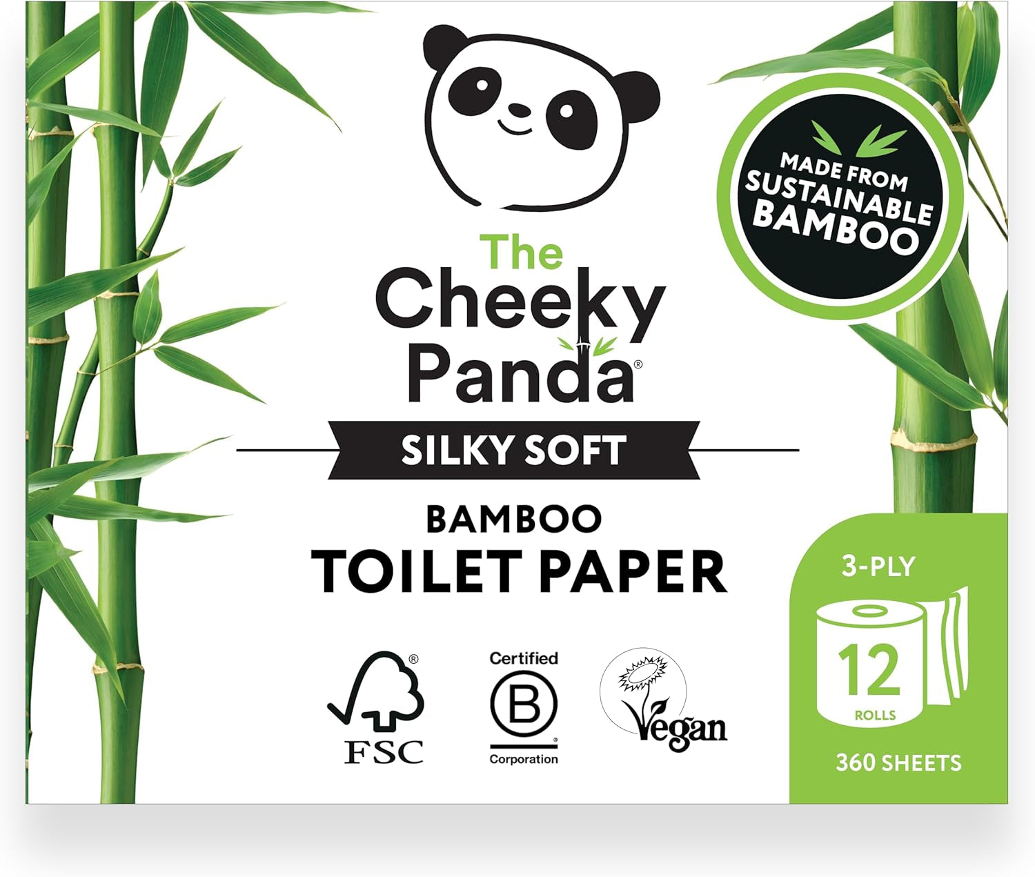 De frække Panda Bamboo Cocktailservietter | hvide servietter 100 stk papirservietter