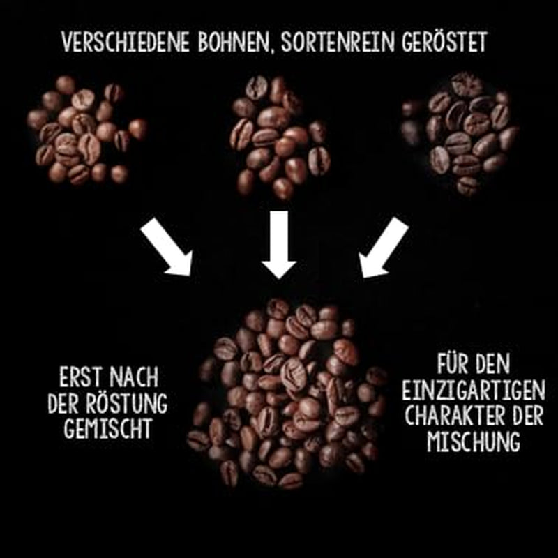 - Kaffeebohnen 2kg - Ekstra langsom geröstet - Wenig Säure und Bitterstoffe - Barista-Qualität - Finest Cream - Bedste Espresso für Fullyautomaten - 4 x 500 g