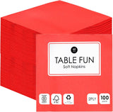 Table Kind 100 hvide bløde servietter i løs vægt, højkvalitetsservietter til fest, catering og daglig brug, FSC, bæredygtige og genanvendelige, fremstillet i EU | 2-lags | 33 cm
