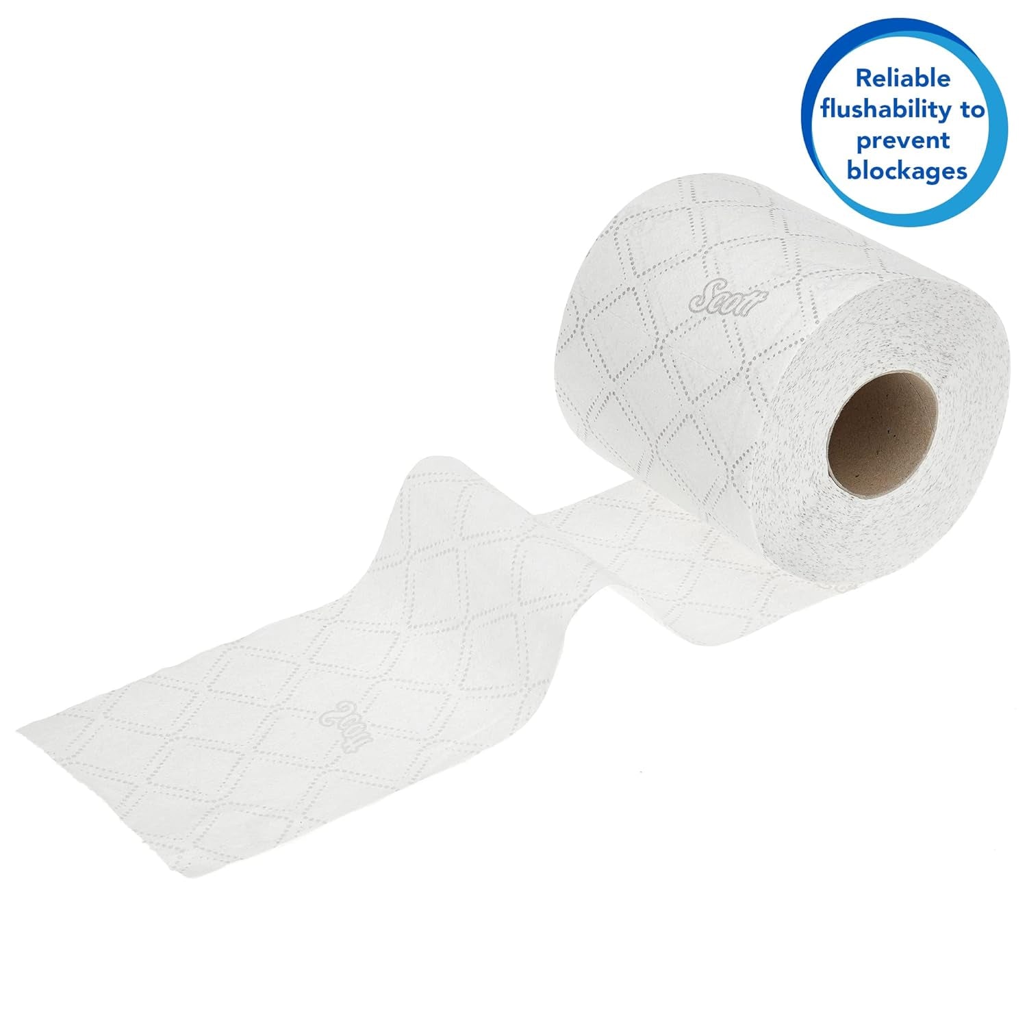 Scott® Essentialtm 8519 toiletpapir 2-lags hvidt Fsc-certificeret genbrugsfiber toiletpapir 64 ruller X 350 ark (i alt 22.400 ark)