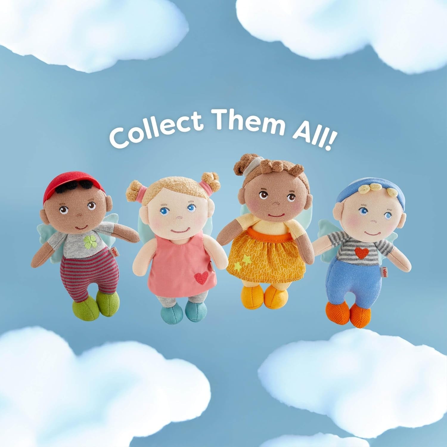 HABA Guardian Angel Lore - Fluffy tekstildukke (15 cm), perfekt velkomstgave til babyer og småbørn - Vaskes ved 30 °C - 2011870001