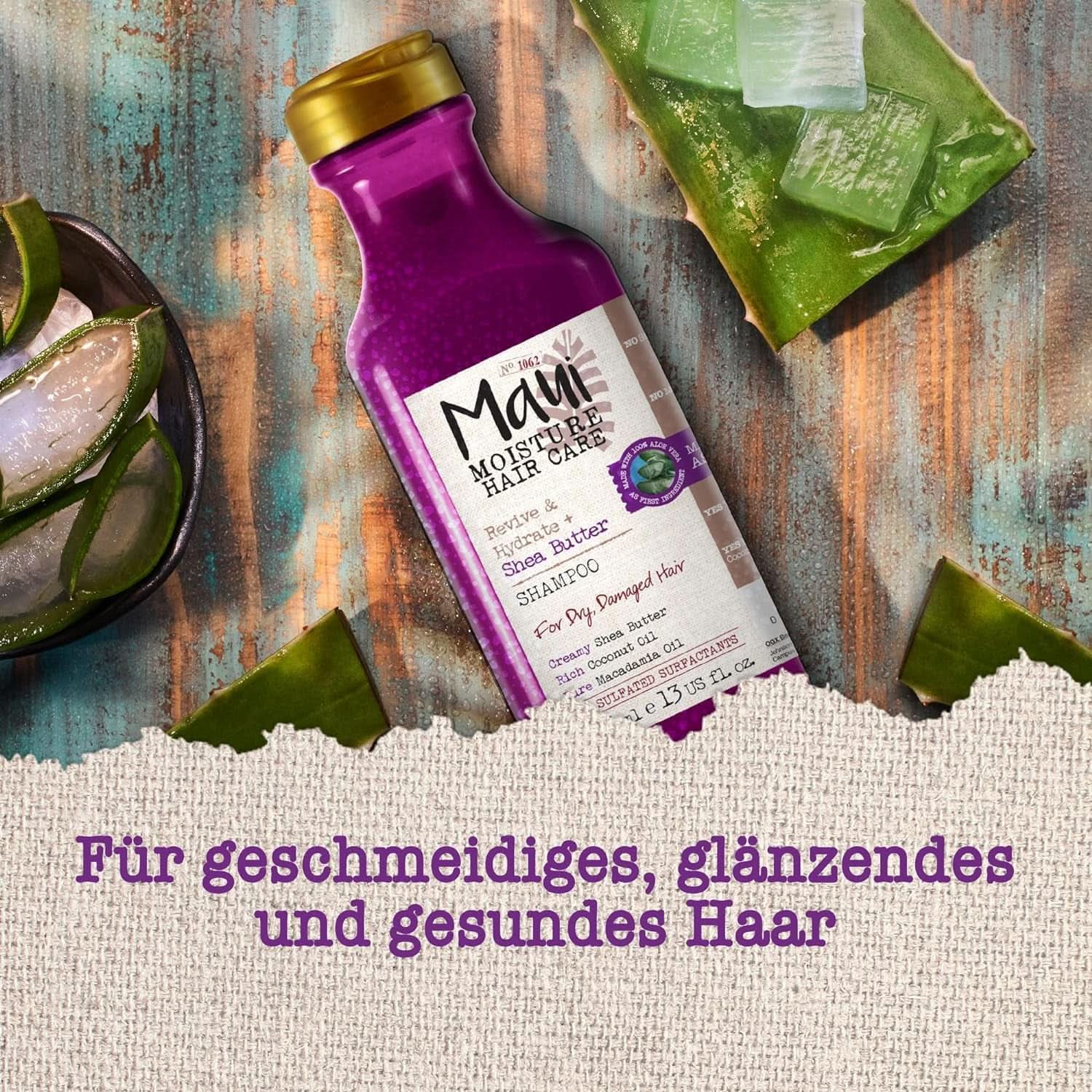 Maui Moisture Revive & Hydrate + Shea Butter, Shampoo eller Conditioner, 385ml Shower & Bath Naty Shop
