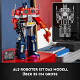 LEGO 10302 Ikoner Optimus Prime Sæt, 2-i-1 robotfigur- og modellastbil, Transformers Legetøjsmodelsæt til voksne, fødselsdags- eller julegave til mænd, kvinder, hende og ham byggesæt Besuche den LEGO-Store