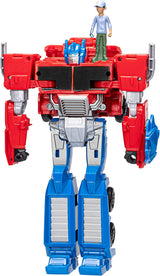 Transformers Earthspark Spin Changer Optimus Prime figur (20 cm) med Robby Malto figur (5 cm), fra 6 actionfigurer Naty Shop Single Optimus Prime
