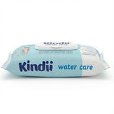 Kindii Water Care Wet Wipes - Aqua Baby Wipes - 100% viskose, 99,9% vand, grapefrugtekstrakt, tørklæde størrelse 150x200, 100% biologisk nedbrydeligt, plastikfri, renseservietter til følsom hud