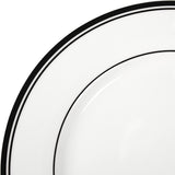 Amazon Basics Coffee Black Rim 16-delt porcelænssæt til 4