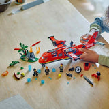 LEGO City Brandslukningsfly, Børnelegetøjsfly brandmandssæt, byggesæt med 3 brandmandsfigurer og branddekoration, fremragende gaveidé til drenge og piger fra 6 år 60413 Byggesæt Besuche den LEGO-Store