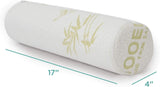 Milliard Visco Foam Neck Roll med vaskbart betræk, Oeko-Tex certificeret, medium hårdhed, 10X43 cm, perfekt til allergier, rejsepude, rund hals pude, positioneringsrulle, knæ roll cervikale ortopædiske puder Naty Shop