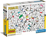 Clementoni - 39804 - Impossible Puzzle Peanuts - 1000 brikkers puslespil for voksne og 14-årige, færdighedsspil for hele familien Puslespil Naty Shop Standardtitel