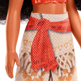 Mattel DISNEY Moana - Artikuleret modedukke med glitteroutfit, aftageligt pandebånd og halskæde, til børn fra 3 år og opefter, HPG68