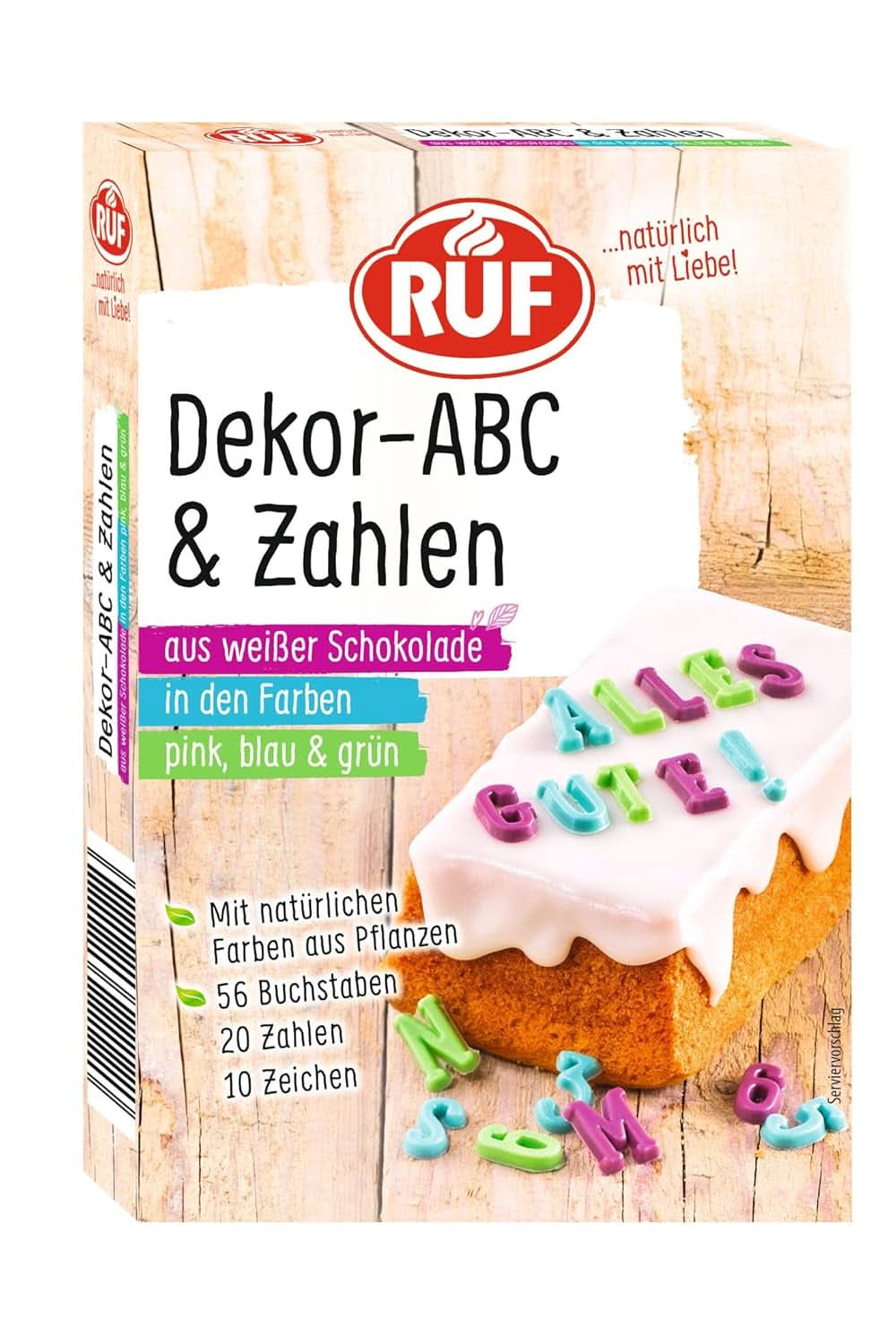 RUF Mini Marshmallows, pastelfarver, 45 gram Naty Shop Letters + Numbers 32 gram