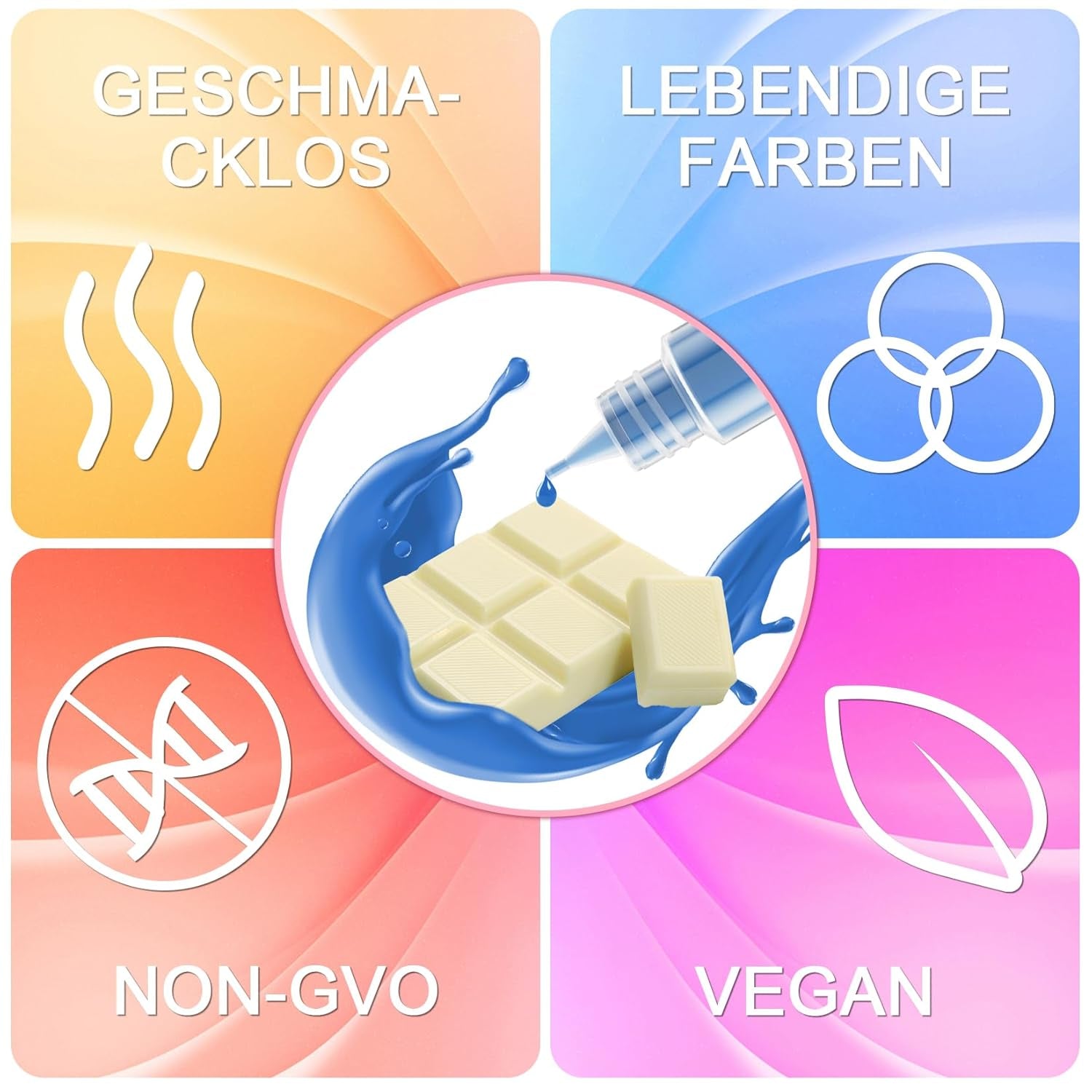 Fedtopløselig madfarve - 30 ml koncentreret oliebaseret madfarve til chokolade madfarvesæt til kagedekoration, fondant, smørcreme, bagning, håndværk (marineblå)