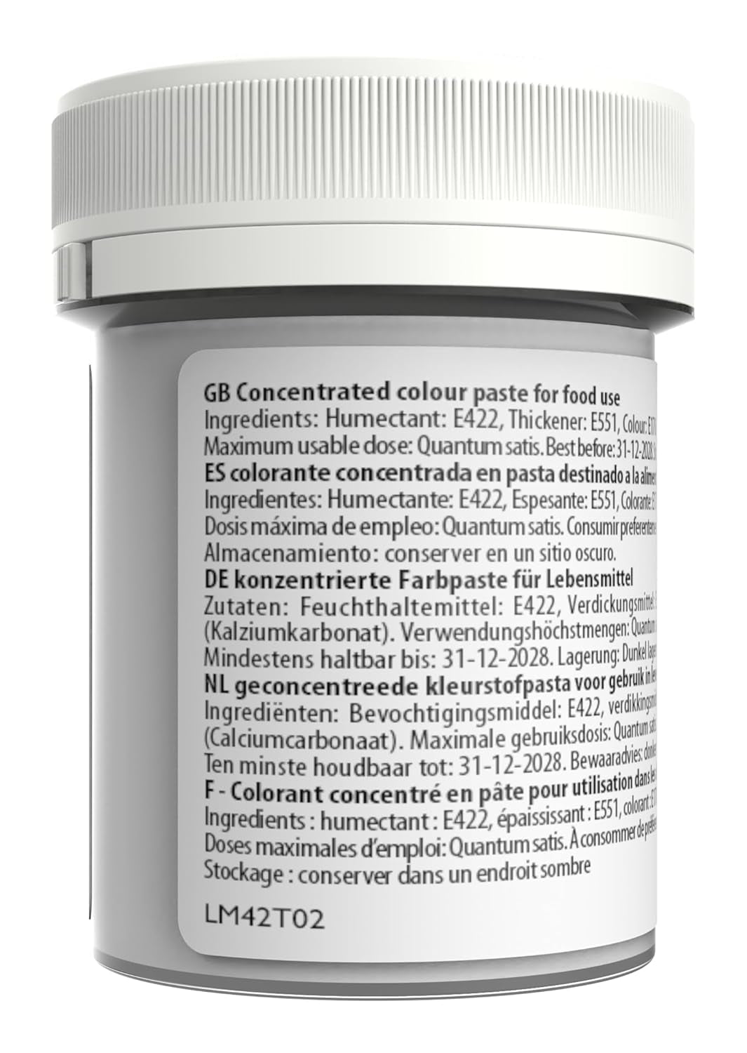 Madfarve Sugarflair Max Concentrated White Ekstra, højkoncentreret madfarve til marcipan og fondant, pastafarve Max Concentrate - 42 g