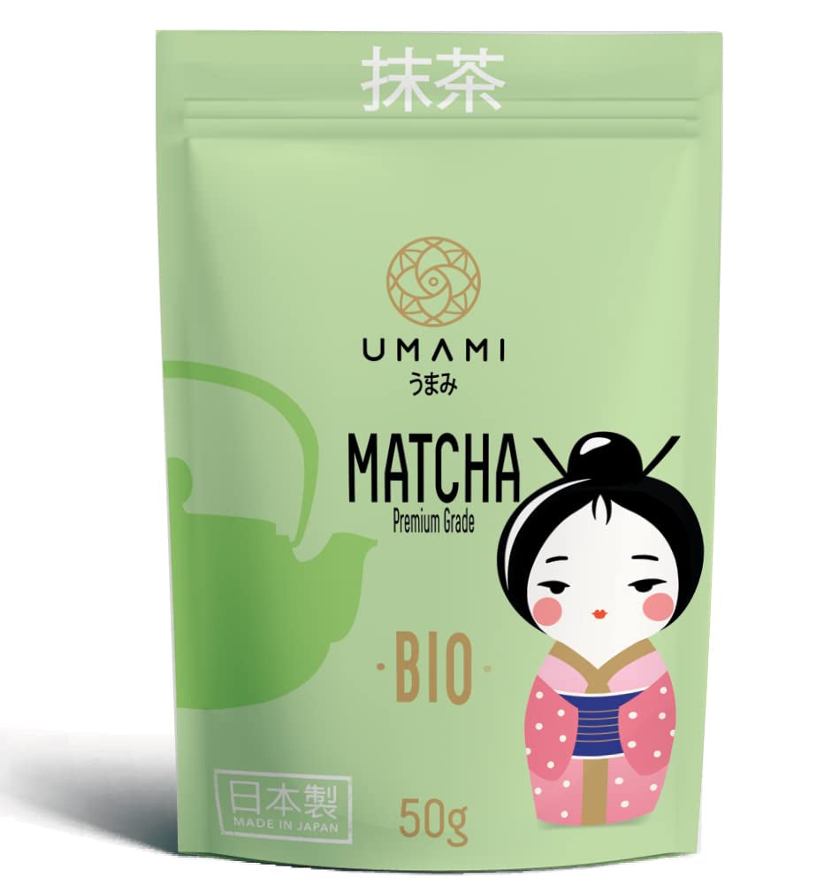 Matcha Umami Bio Green Tea Powder - førsteklasses kvalitet, dyrket i Uji, Kyoto (Japan) Fra økologisk landbrug. 50 g