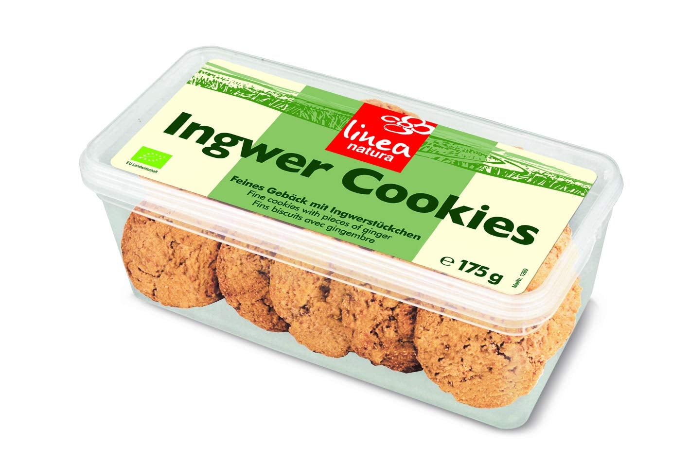 Økologiske ingefær cookies, pakke med 6 (6 x 175 g)