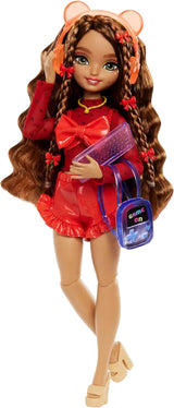 Barbie Dream Besties dukke og tilbehør, bevægelig Teresa modedukke med brunt hår og hårspænder, 10 stykker videospilstema, HYC23 Naty Shop Dolls videospil