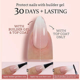 150 stk. Gradient falske neglesæt - 5 farver Ombre Design selvklæbende kunstige negle - Fuldt dække for kvinder og piger - Blanke falske negle til gør-det-selv-manicure (firkantet)