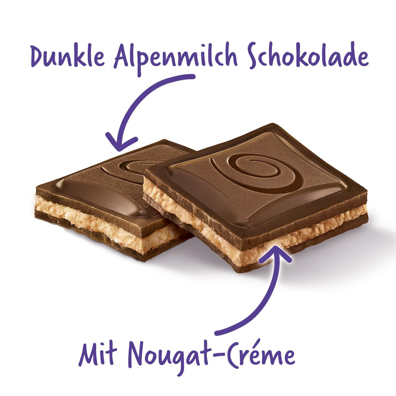 Milka Black Milk – Alpine sort chokolade med mælk og cremet nougatfyld – 85g